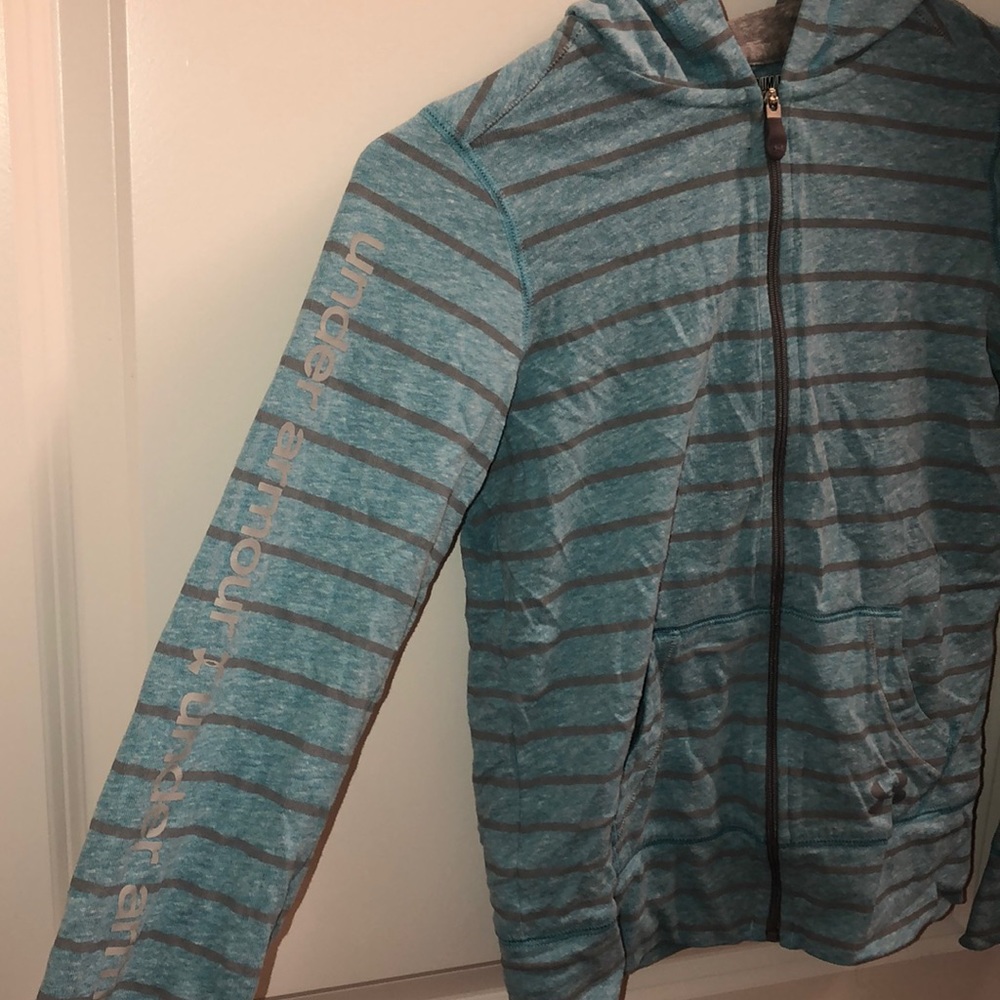 Blue striped jacket